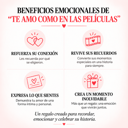 Album imprimible “Te amo como en las películas”